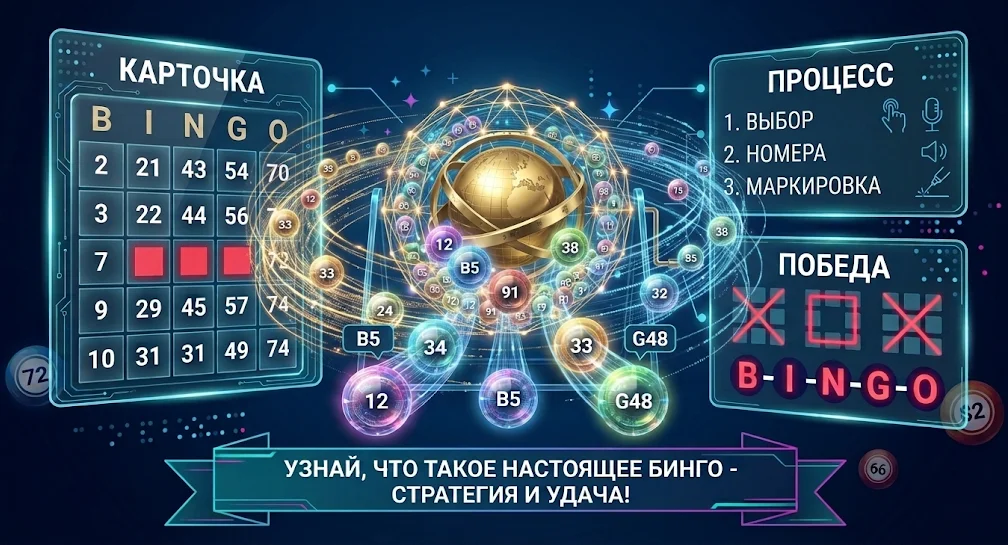 Процесс выбора номеров и маркировки карточки Бинго для выигрыша в Узбекистане